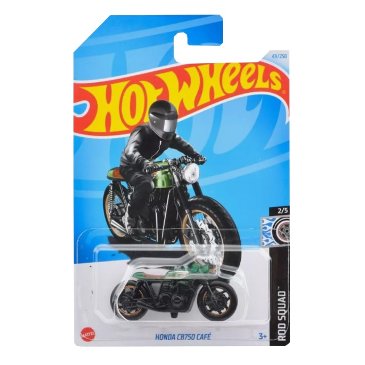 Детски мотоциклет Hot Wheels, Honda CB750 Cafe, 1:64