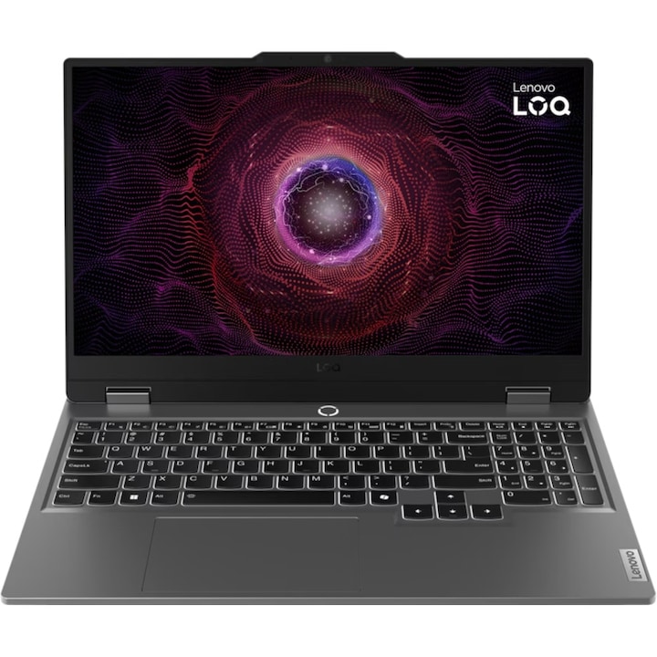 Lenovo LOQ 15ARP9 Gaming Laptop, AMD Ryzen 7 7435HS processzorral akár 4,5 GHz-ig, 15,6" Full HD, IPS, 144 Hz, 24 GB DDR5, 512 GB SSD, NVIDIA® GeForce RTX™ 4050, Graay 6 GB GDDR6, Szürke