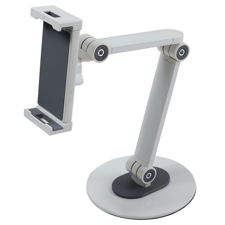 Стойка за таблет, на бюро, Paxton PAD30-02, регулируема, 11.9 - 32.8 см, 1 кг, бяла