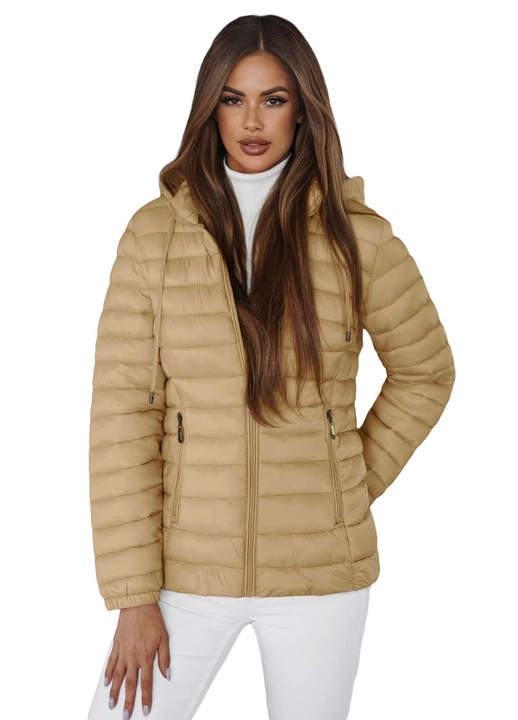 Jacheta de femei OZONEE JS/16M9101, Bej