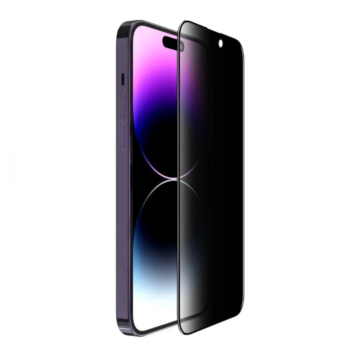 Extreme Shock Eliminator Privacy 5D üvegfólia kompatibilis Apple iPhone 16 Plus, Asahi Secure Glass, teljes védelem, teljes ragasztó, Premium Protection Tech, fekete