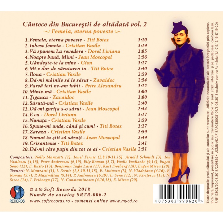 V/A - Cantece din Bucurestii de altadata vol.2 - CD Digipack