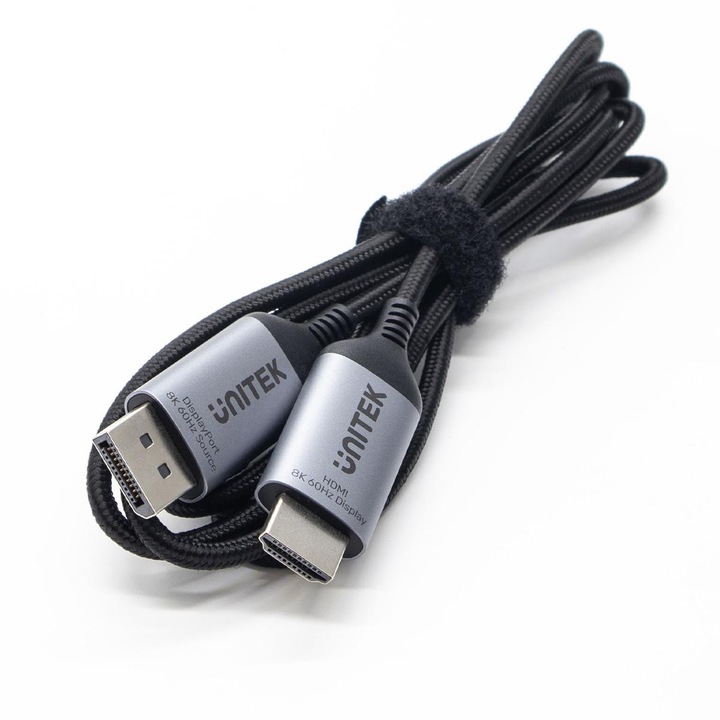 Кабел DisplayPort 1.4 към HDMI 2.1, Unitek, 8K, 1.8m