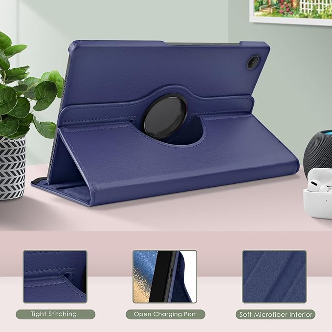 Husa tableta 10', model universal, albastru, rotire 360 grade