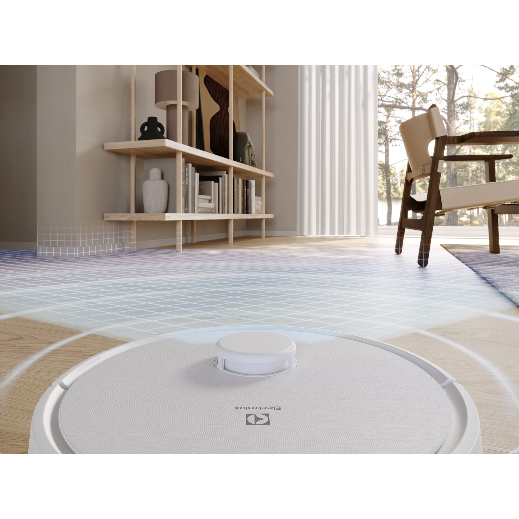 Robot de aspirare Electrolux ER71UW2SW, aspirator si mop, statie automata de golire cu sac igienic Electrolux, 2,4l, tehnologie LiDAR, WI-FI, app Electrolux, 4000Pa, baterie 3200mAh, 46 Wh, 4 viteze, autonomie pana la 140 minute, alb