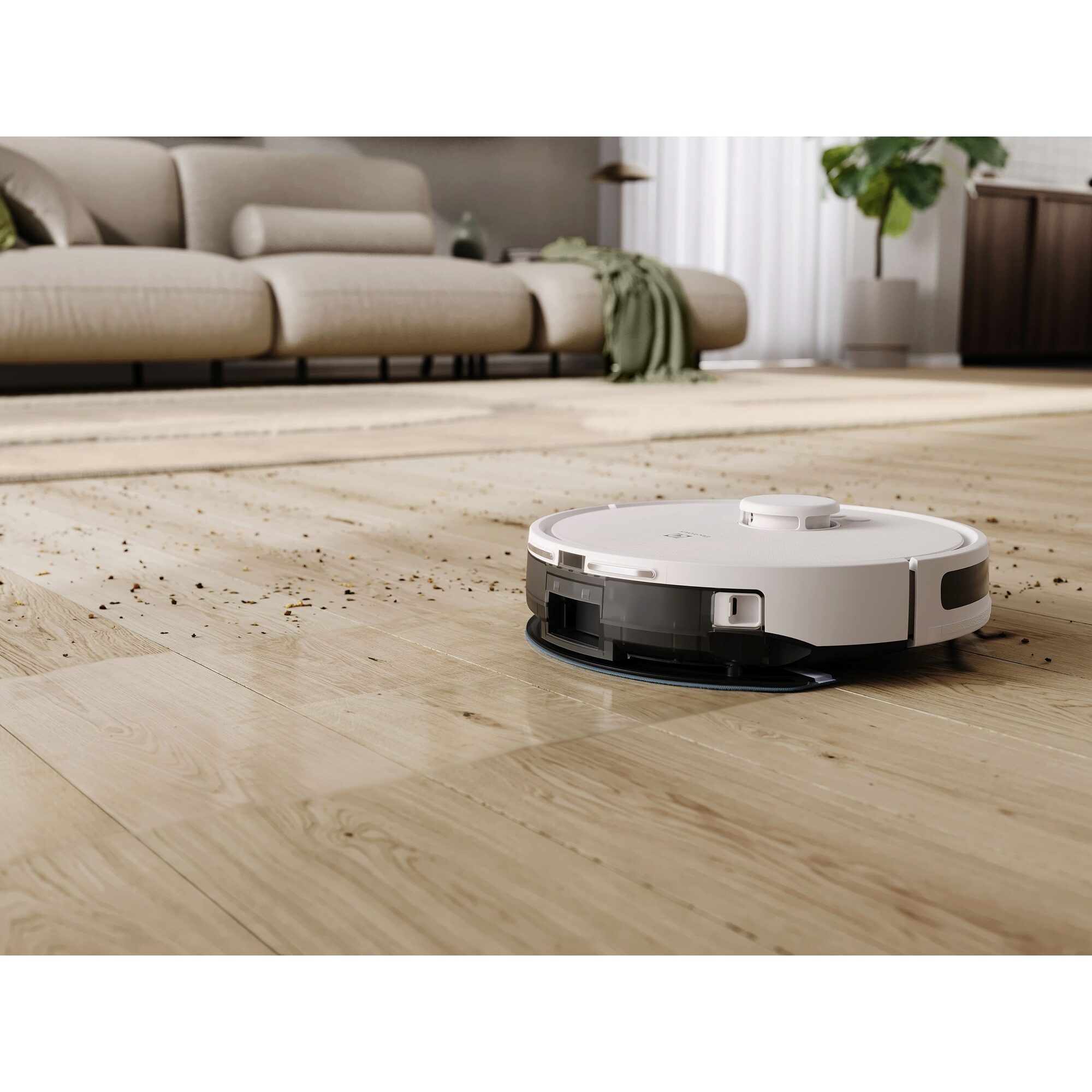 Robot de aspirare Electrolux ER71UW2SW, aspirator si mop, statie automata de golire cu sac igienic Electrolux, 2,4l, tehnologie LiDAR, WI-FI, app Electrolux, 4000Pa, baterie 3200mAh, 46 Wh, 4 viteze, autonomie pana la 140 minute, alb