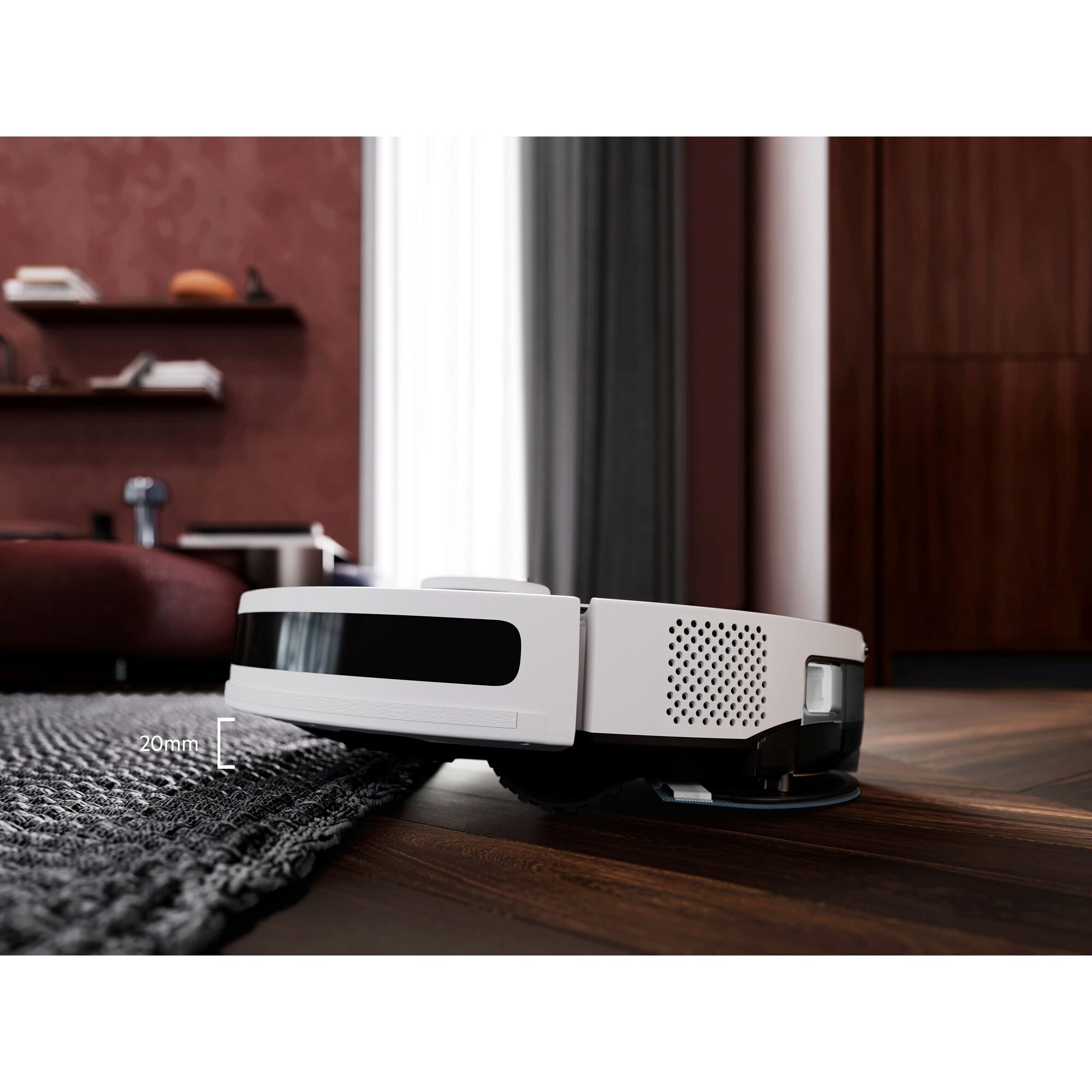 Robot de aspirare Electrolux ER71UW2SW, aspirator si mop, statie automata de golire cu sac igienic Electrolux, 2,4l, tehnologie LiDAR, WI-FI, app Electrolux, 4000Pa, baterie 3200mAh, 46 Wh, 4 viteze, autonomie pana la 140 minute, alb