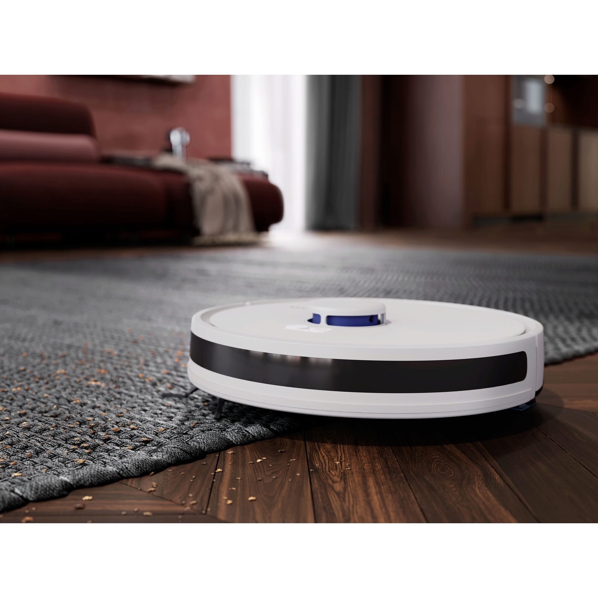 Robot de aspirare Electrolux ER71UW2SW, aspirator si mop, statie automata de golire cu sac igienic Electrolux, 2,4l, tehnologie LiDAR, WI-FI, app Electrolux, 4000Pa, baterie 3200mAh, 46 Wh, 4 viteze, autonomie pana la 140 minute, alb