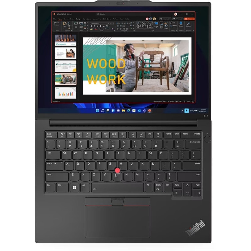Laptop Lenovo ThinkPad E14 Gen 7 cu procesor Intel Core™ Ultra 7 255H pana la 5.1GHz, 21SXS0RC00, 14" WUXGA, IPS, 16GB DDR5 RAM, 512B SSD, Intel® Arc™, NO OS, Black