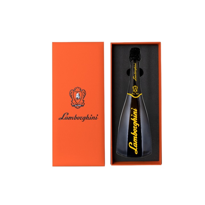 Шампанско вино Lamborghini, 750мл, Екстра брут, Просеко D.O.C.G, с подаръчна кутия