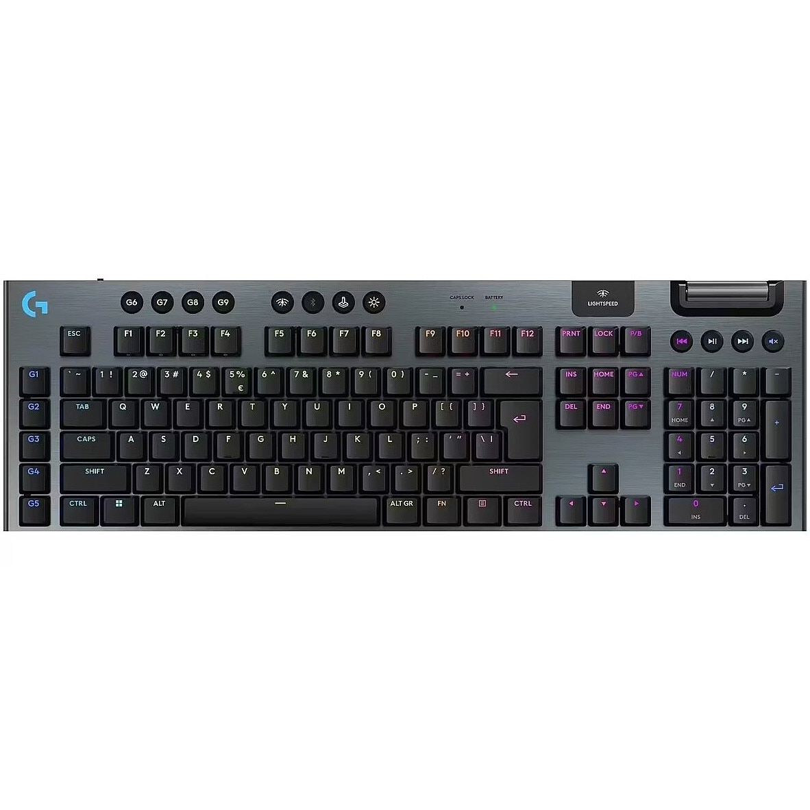 Tastatura Mecanica Gaming Logitech G915 X LIGHTSPEED, Clicky, Low-Profile, Wireless, Negru