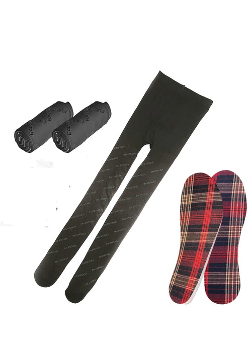 Colanti Dama, Colanti Sosete cu Talie Inalta, Branturi Pentru Incaltaminte, Brant Spuma cu Memorie, Marime 41-31 EU, 2 Perechi, Rosu, M-L