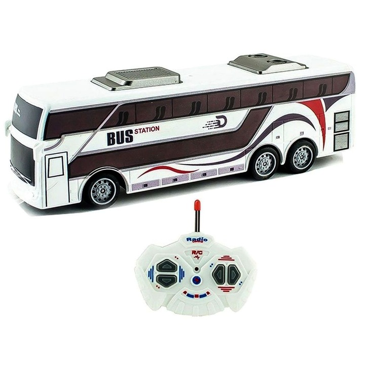 Детски автобус с дистанционно, Kupisi, Бял