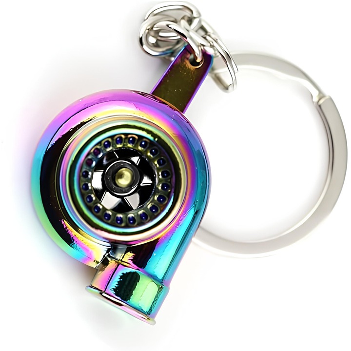 Турбина ключодържател, ключове за кола / мотоциклет / къща / гараж, движещи се части, метални, многоцветни