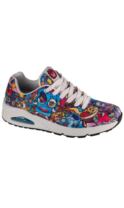 Sportcipő, Skechers Uno - Color Doodle 183500, Többszínű