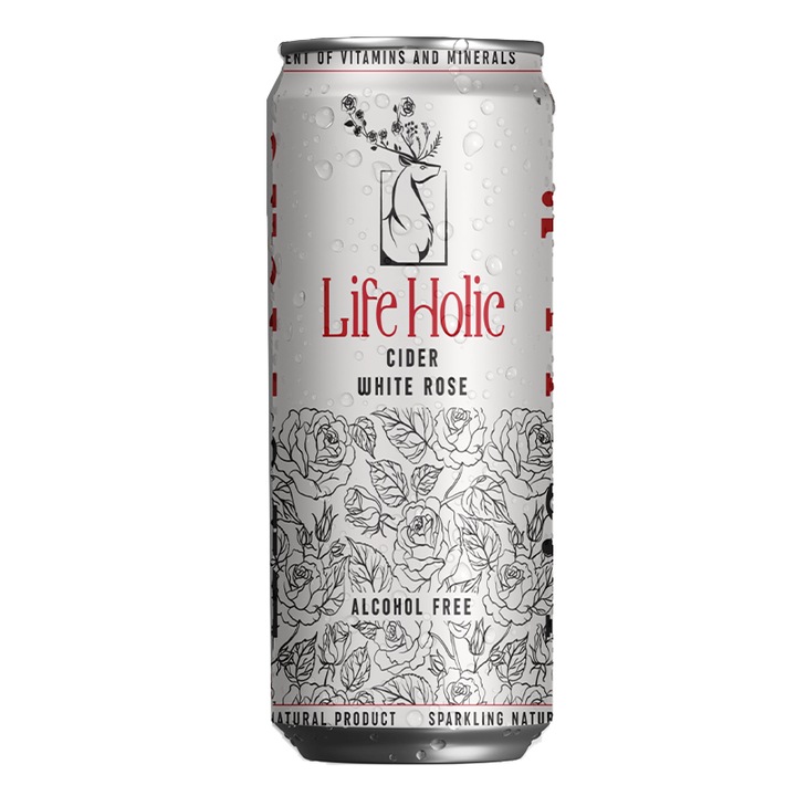 Alkoholmentes almabor Life Holic, fehér rózsa, hozzáadott cukor nélkül, doboz 0,25 l x 12 db