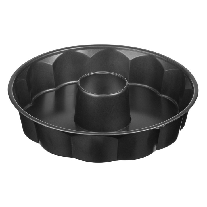 Antbro® tapadásmentes kerek fém sütőforma, lyukkal a könnyű tisztításért, ideális kuglófhoz, 28 x 6 cm