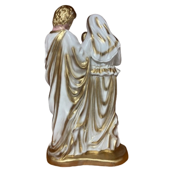 Bibelou nasterea lui iisus din ghips alb auriu 22x9x42 cm