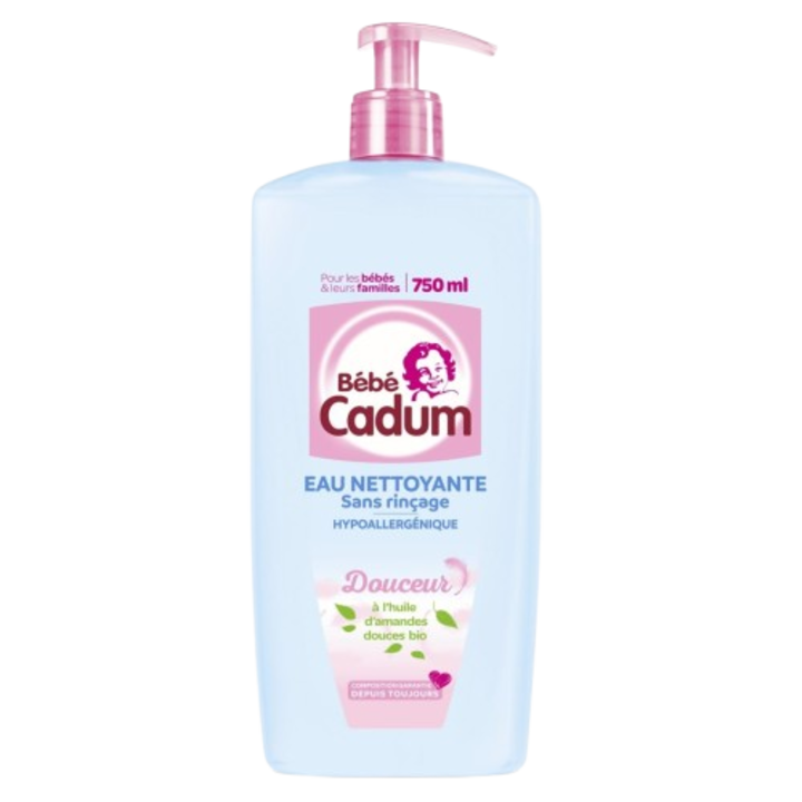CADUM Baby Gentle Cleansing Water мицеларна вода, почиства и хидратира, 750 мл