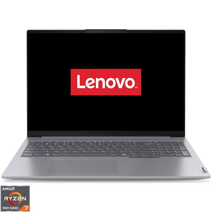 Laptop Lenovo ThinkBook 16 G7 ARP cu procesor AMD Ryzen™ 7 7735HS pana la 4.75GHz, 8 cores "16" WUXGA, IPS, 32GB DDR5, 900 GB SSD, AMD Radeon™ 680M Graphics, No OS, Arctic Grey