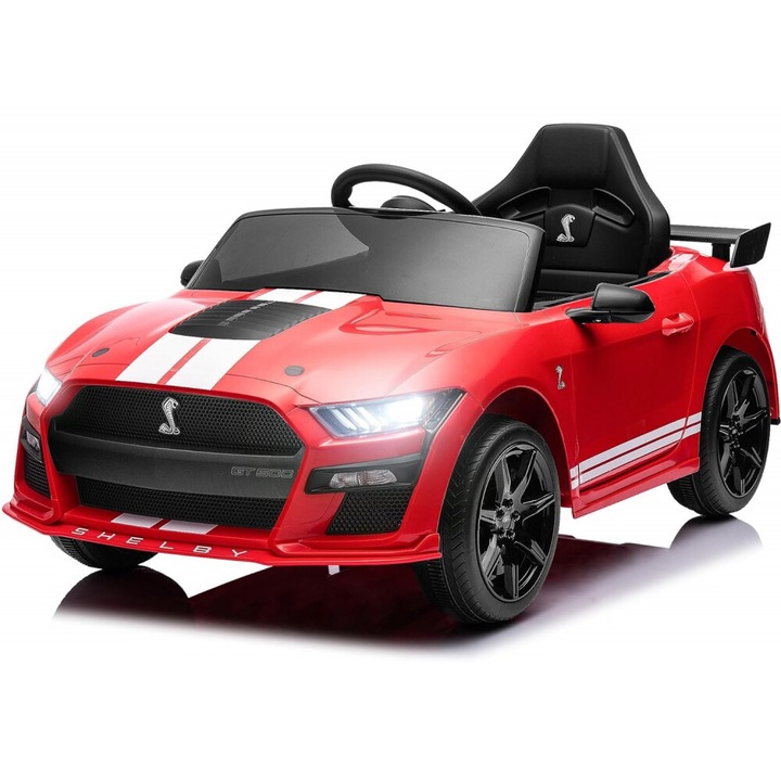 Masinuta electrica 12V cu telecomanda 2.4G licenta Ford MustangGT500 and Shelby Cobra Red