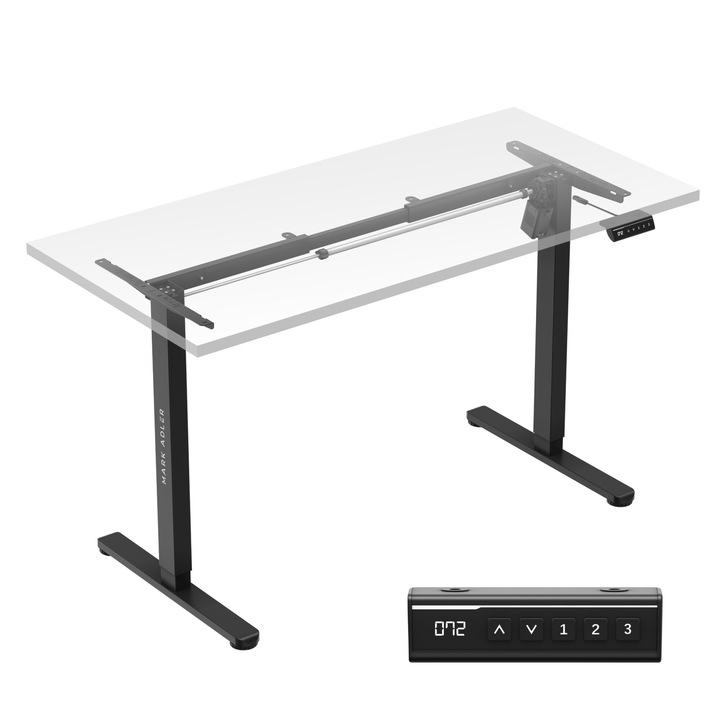 Рамка за бюро Mark Adler Xeno 2.1, ел. регулируема височина, 73-119 см, функции памет, товароносимост 80 кг, Черна