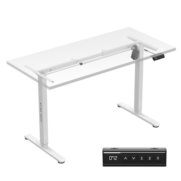 Рамка за бюро Mark Adler Xeno 2.1, ел. регулируема височина, 73-119 см, функции памет, товароносимост 80 кг, бяла