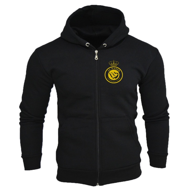 Hanorac cu fermoar, AL Nassr, S, Negru