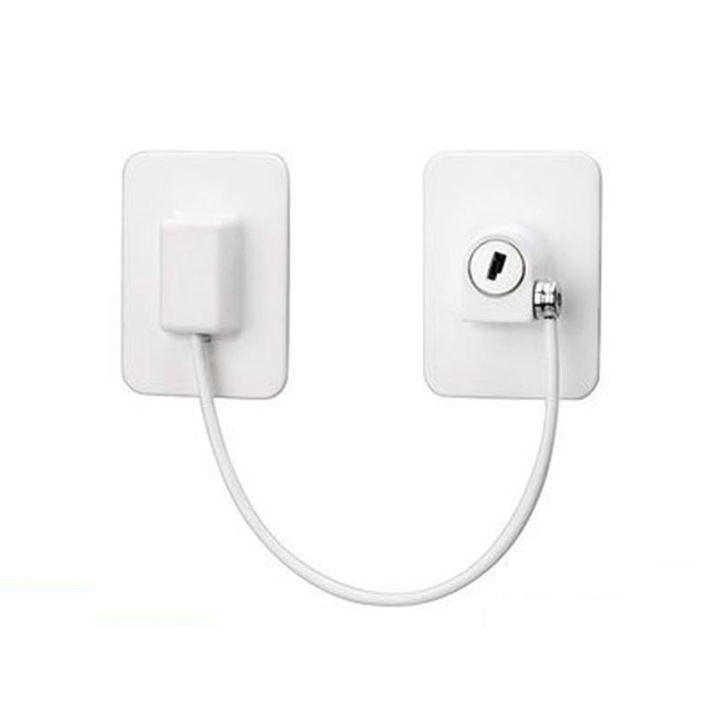 Blocator ferestre, inox, adeziv puternic, alb