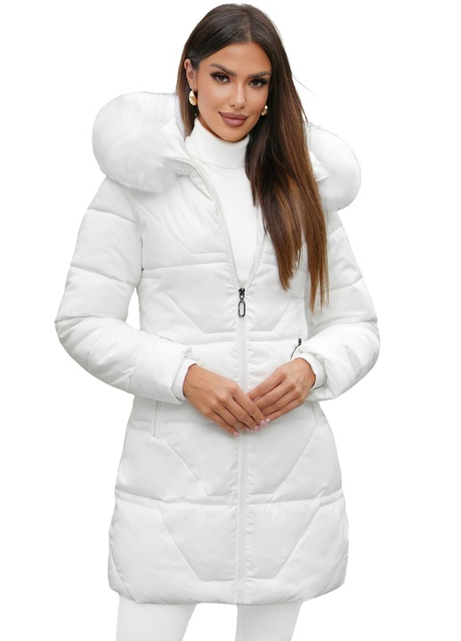 Női dzseki OZONEE JS/16M9099, Fehér