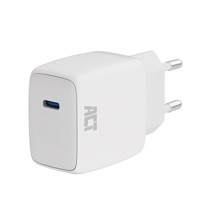 ACT (AC2135) hálózati USB-C töltő 35W Power Delivery PPS és GaNFast funkcióval, fehér