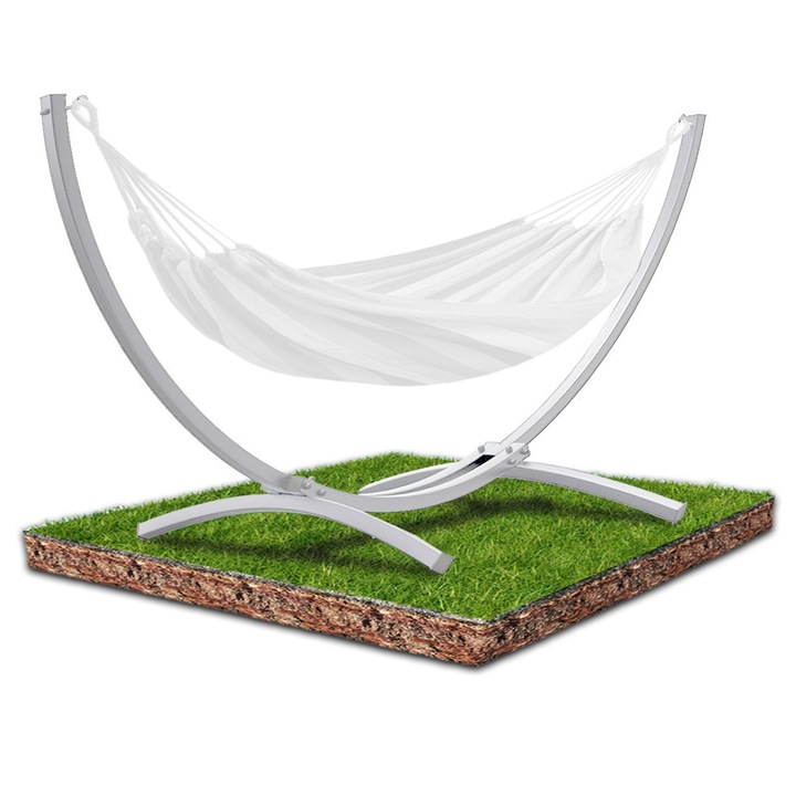 Cadru pentru hamac GoGarden Oaza, alb, 250kg, 110cm x 300cm