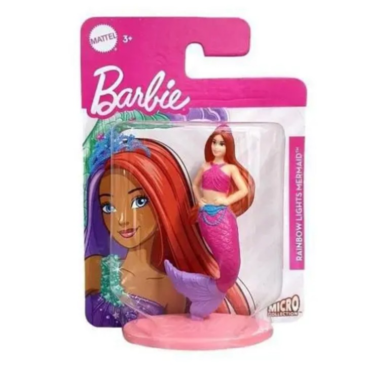 Фигурка, Mattel Barbie Mini Rainbow Lights Mermaid, 7,5 см