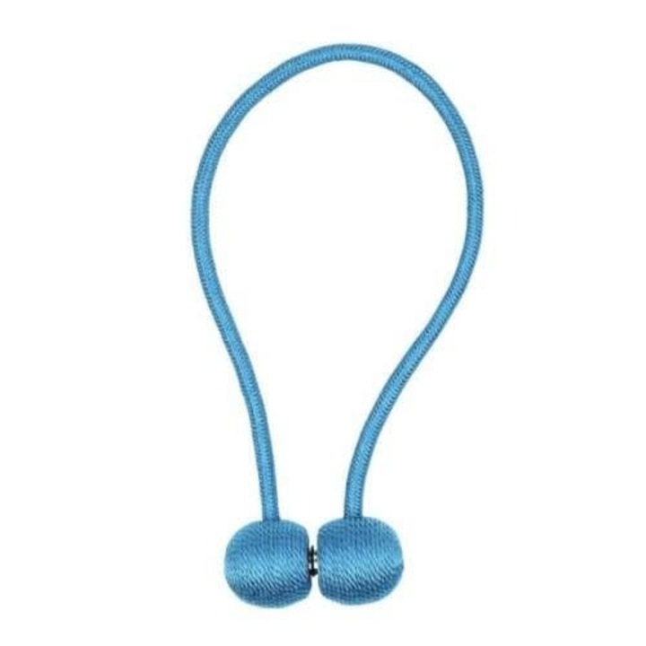 Magnet decorativ pentru perdele si draperii, tip snur, poliester, 44 cm, albastru, Dactylion®