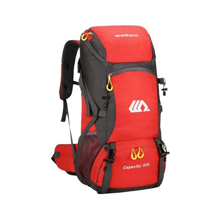 Rucsac pentru drumetie Merco Makalu, volum 50l, rosu