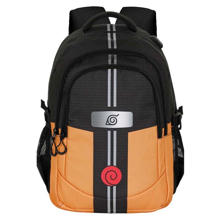 Ghiozdan scoala Plus Naruto Dress, 46 x 34 x 21 cm 46 x 34 x 21 cm Negru | Giallo