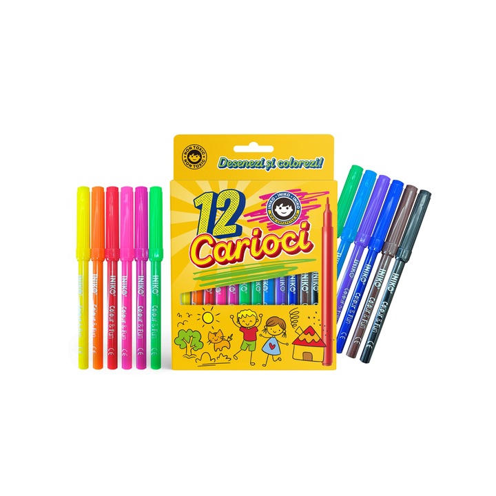 Set 12 Carioci, pe baza de apa INIKO