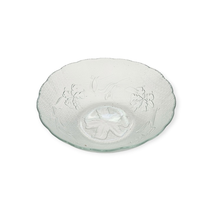 Set 6 boluri sb 0723 transparent, din sticla transparenta, cu model, 400 ml