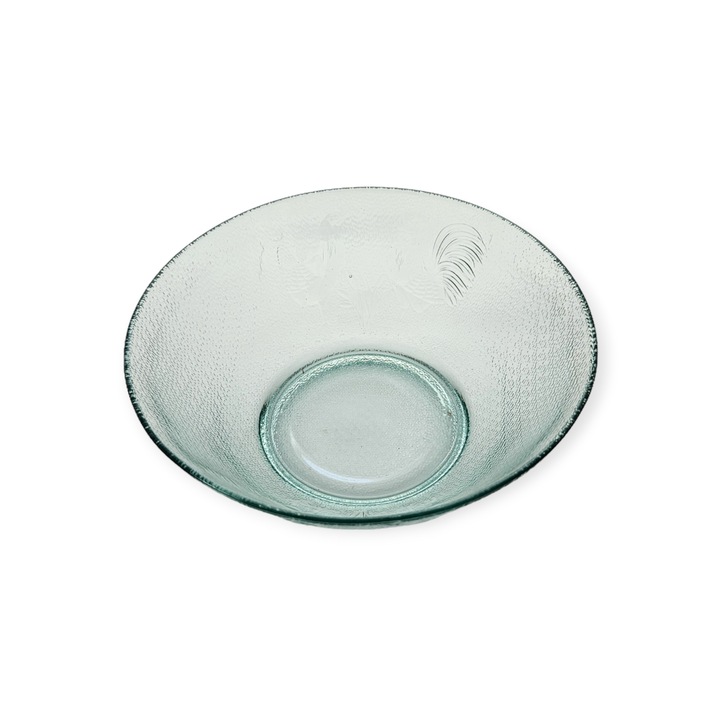 Set 12 boluri sb 777 cocos, din sticla verde transparenta, cu model, 400 ml