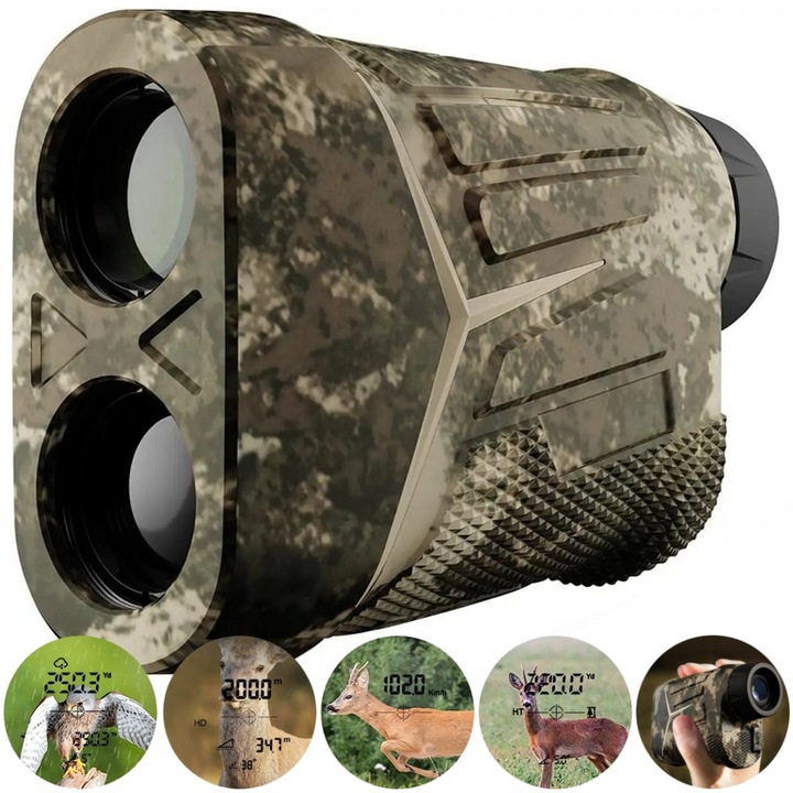 Ловен бинокъл с увеличение 6x 800м за лов и голф пълен комплект 110х73х40мм