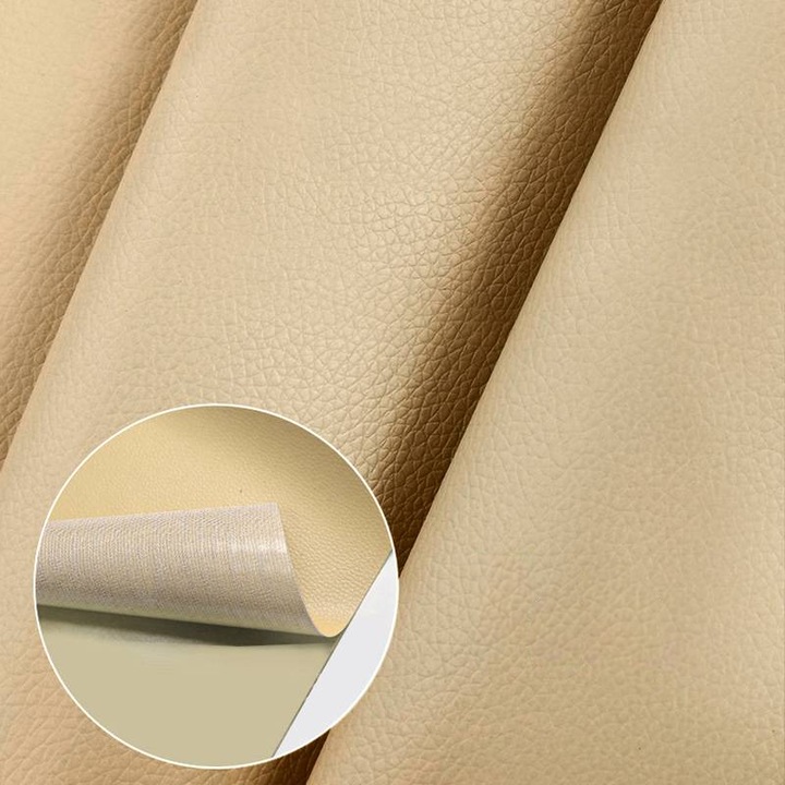 Folie Autoadeziva CCmax, 50 x 138 cm, Crem din Piele Ecologica, Reconditionat si Retapitat Articole din Piele, Canapea, Scaun, Fotolii, Interior Auto