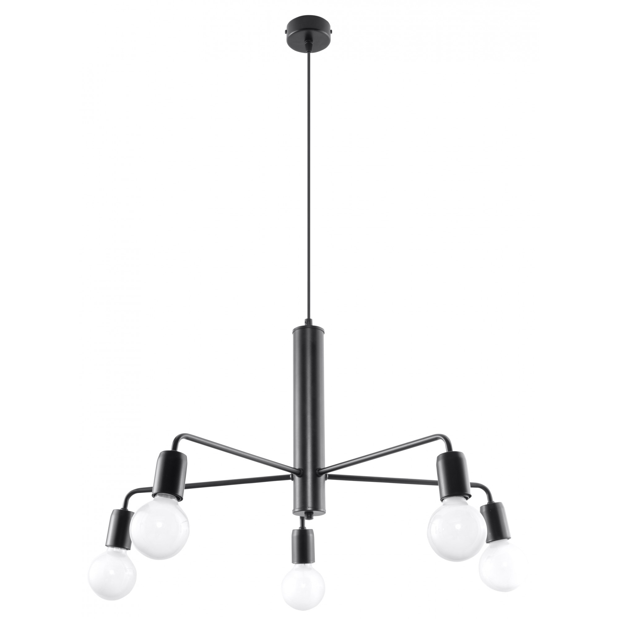 Candelabru Sollux Lighting Duomo E27, 60W, Loft Design, Negru