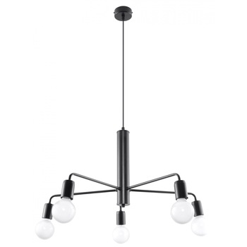 Candelabru Sollux Lighting Duomo E27, 60W, Loft Design, Negru Candelabru Sollux Lighting Duomo E27, 60W, Loft Design, Negru