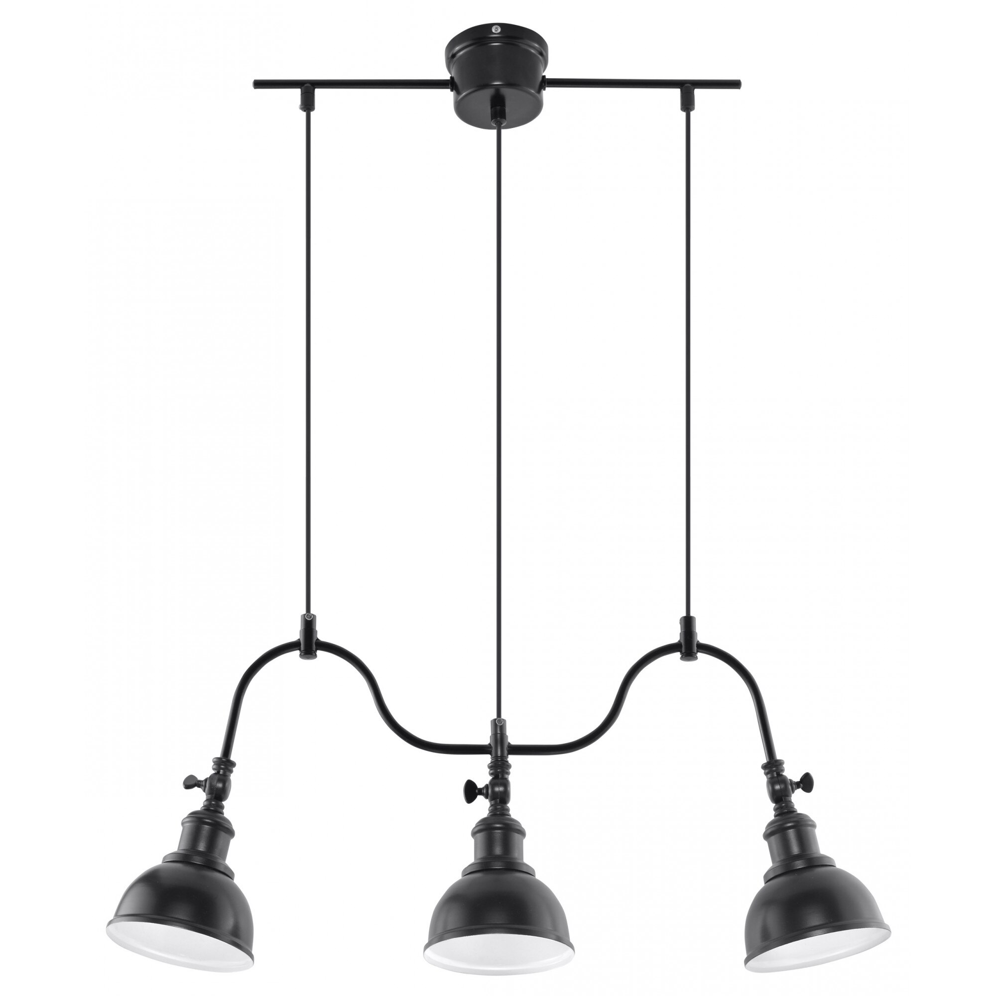 Candelabru Sollux Lighting Mare 2 E27, 60W, Vintage Design, Negru