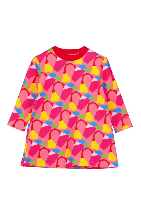 Agatha Ruiz de la Prada, Разкроена рокля с графична шарка, Жълт/Розово, 104 CM