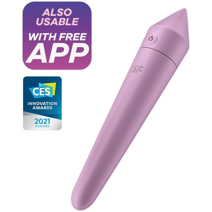 Вибратор Satisfyer, Ultra Power Bullet 8, 12 вибрационни програми, Лилав