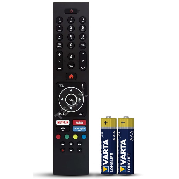 Telecomanda compatibila Horizon Smart, 24HL6130H, 24HL6131H, 32HL6330F, butoane dedicate Netflix, Youtube, Prime Video, TEMIX®, baterii incluse
