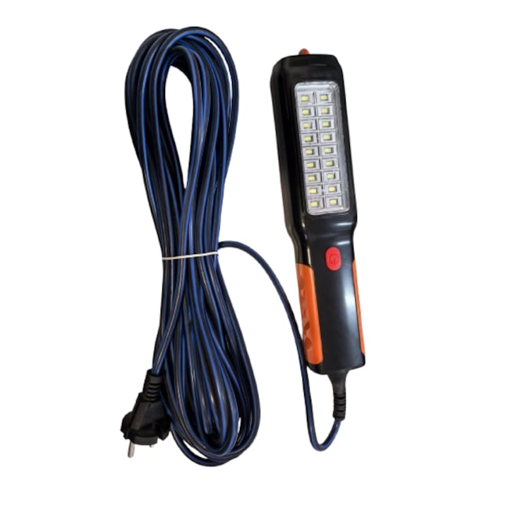 Преносима лампа с LED и 3 цокъла, съвместима с Англия, 10M, с кука, MVD