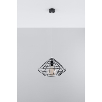 Pendul Sollux Lighting Umberto E27, 60W, Loft Design, Negru Pendul Sollux Lighting Umberto E27, 60W, Loft Design, Negru