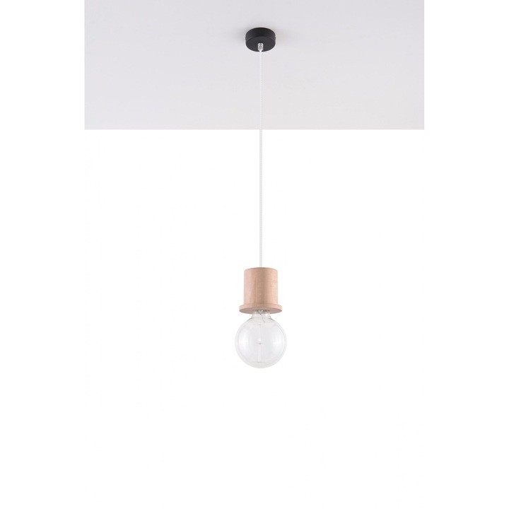 Пендел Sollux Lighting Milo, Loft Design, Кафяв, E27, 60W